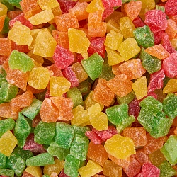 Цукаты папайя "кубики цветные" 100 гр