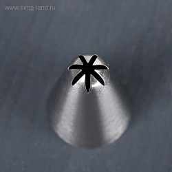 Насадка для кондитерского мешка d=3 см "Закрытая звезда" С6